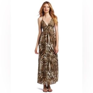 LIKE NEW Lucky Brand Animal Print Print Maxi Dress